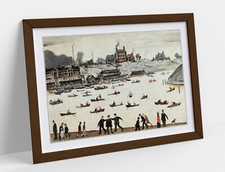 LS LOWRY, CRIME LAKE- FRAMED
