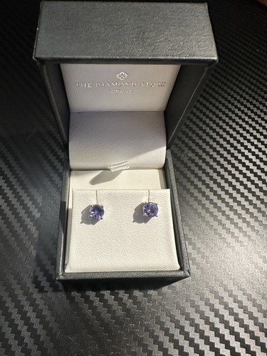 Tanzanite stud earrings - stud,