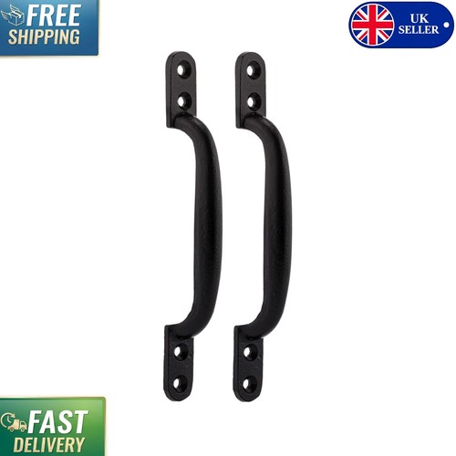 Elegant black cast iron pull - iron,
