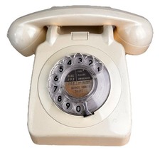 Rotary Dial Telephone 706 GPO 1960's - Ivory/Cream - UnTested
