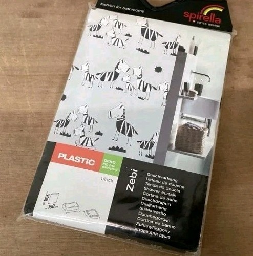 Zebi black shower curtain 180 - zebi,