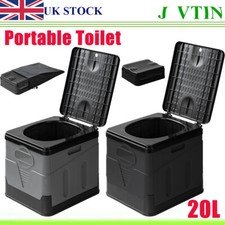 20L Portable Toilet Foldable Toilet Camping Outdoor Tent Potty WC with Carry Bag