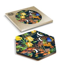 1 x Hexagon Coaster - Aquarium