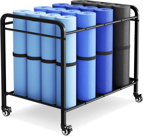 Black yoga mat storage - black,