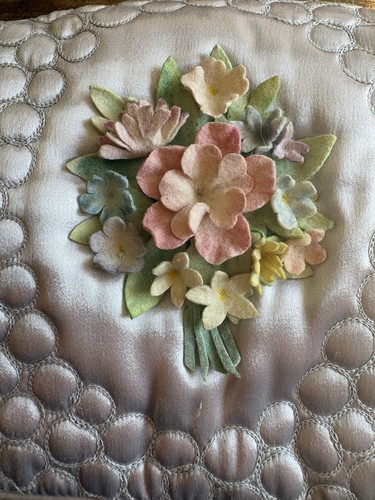 Vintage quilted satin tea - vintage, cosy