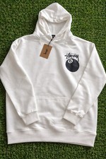 White Stussy Men's Hoodie Size