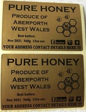 HONEY JAR LABELS, Gold