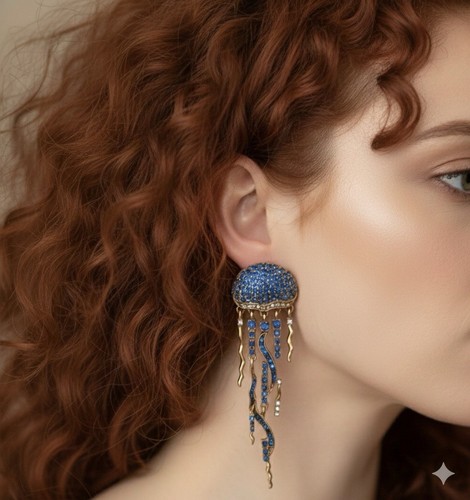 Jellyfish earrings museum - earrings,