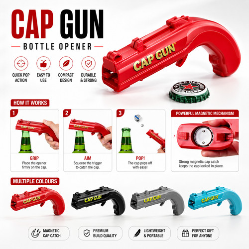Creative cap gun - cap, bottle