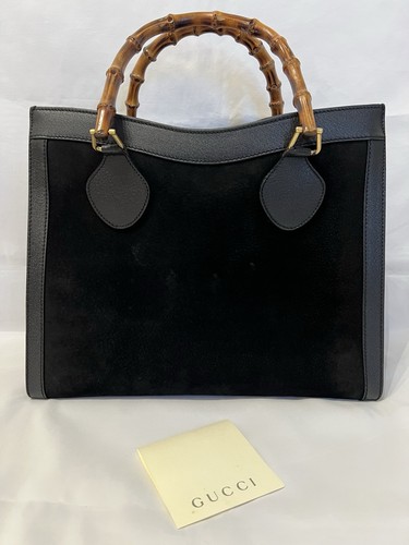 Gucci bamboo top handle black - bamboo,