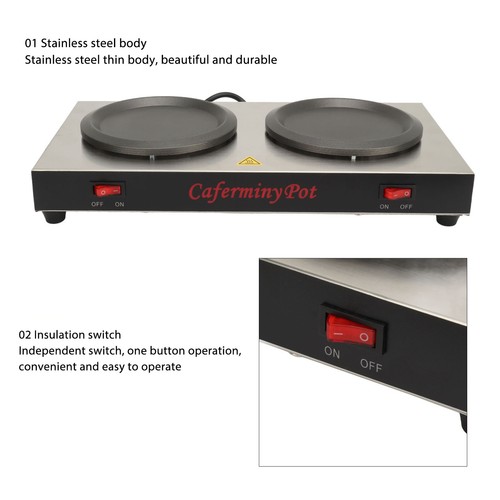 Double coffee warmer - double,
