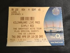 Old Concert Ticket Simply Red