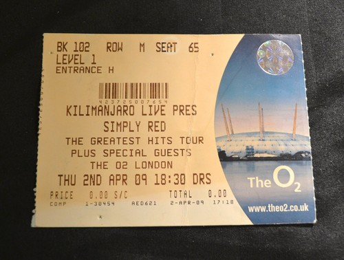 Old concert ticket simply - ticket, red