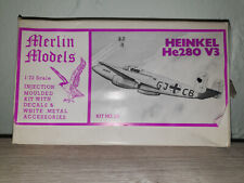 Merlin Models Heinkel He280 V3 Aircraft Model Kit 1:72 WW2 RARE!
