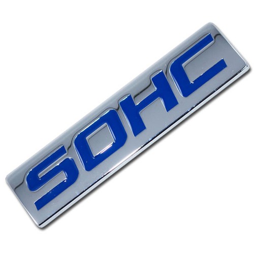 Chrome blue metal sohc - sohc, engine