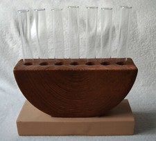 Glass test tube - tube, wooden
