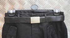 Genuine German Army Black Leather Belt Brass Buckle Size: All Sizes Up To 36"