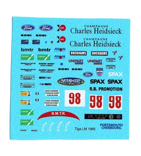 Decal tiga ford - decal, 1/43