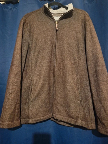 Size brown zip up fleece - size, m