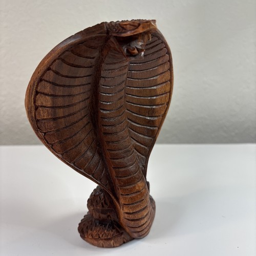 Wooden king cobra snake hand - wooden,
