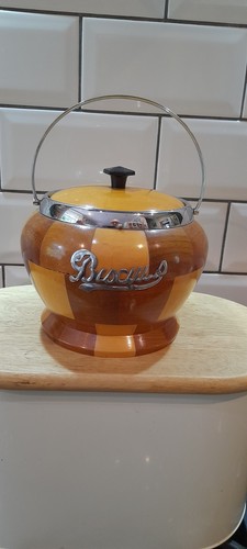 Vintage 1960 wooden biscuit - vintage,