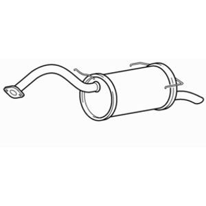 Quality rear exhaust - exhaust, silencer