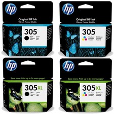 Original HP 305 / 305XL Black & Colour Ink Cartridges For DeskJet 2710 Printer