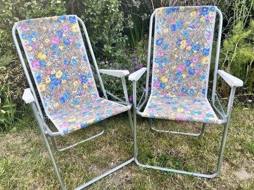 Vintage folding deck chairs - vintage,