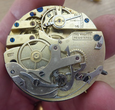 INTERESTING  CHRONOGRAPH ANTIQUE GENTS  POCKET WATCH MOVEMENT