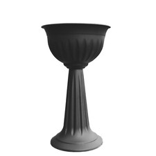 Black urn plant pot - urn,