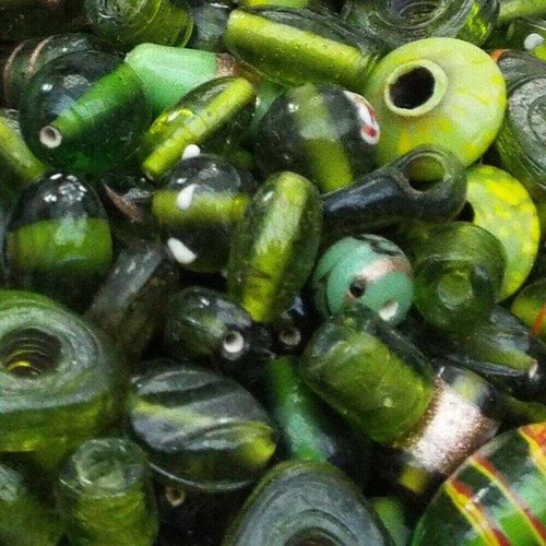 Large glass beads mixed - large,