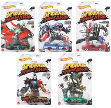 Hot Wheels Marvel Spider-Man Maximum Venom Die-Cast Set Of 5 Cars 1:64 Scale