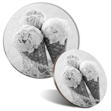 Mouse Mat & Coaster Set - BW -