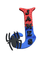 Kids Spiderman Name Plate - James