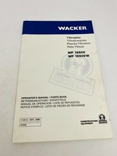 Wacker WP 1550V WP 1550VW Vibroplate Operator's Manual/Parts Book