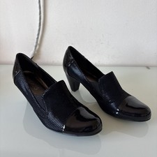 Pavers Black Court Shoes UK 6