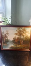 R Danford Vintage Oil On Canvas  Landscape  Signed
