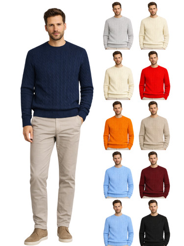 Mens cable knit - mens, jumper