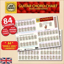 Guitar Chord Chart Jam Packed 84 Chords 24 Movable A4 Double Sided Laminated