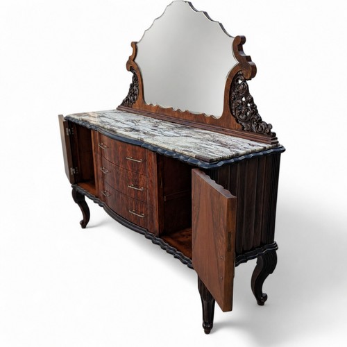 Italian marble top sideboard - italian,