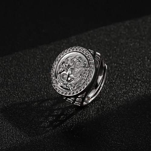 Silver plated st george - |,