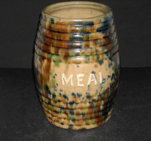 Sponged decorated yellow ware - sponged,