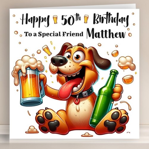 Personalised birthday card - personalised,