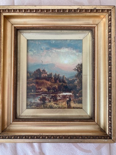 Pair antique paintings - of,