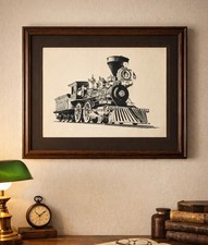 Jupiter Locomotive Ink Drawing