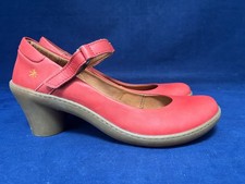 THE ART COMPANY UK 6 1/2 / EU 40 RED LEATHER MARY JANE SHOES IMMACULATE