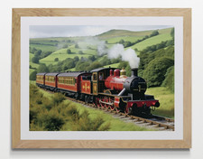 Steam Train Framed Canvas