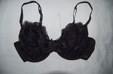 M&S Per Una Balcony Bra Lace Non Padded Underwired Black Size 30C BNWOT