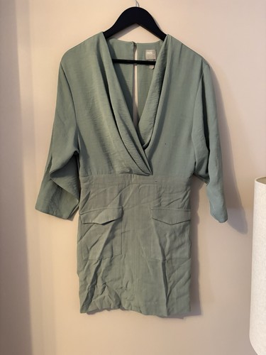 Asos sage green wrap front - sage,