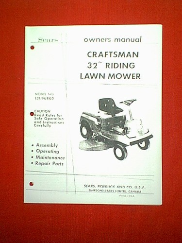 Craftsman rear engine - craftsman, 32"